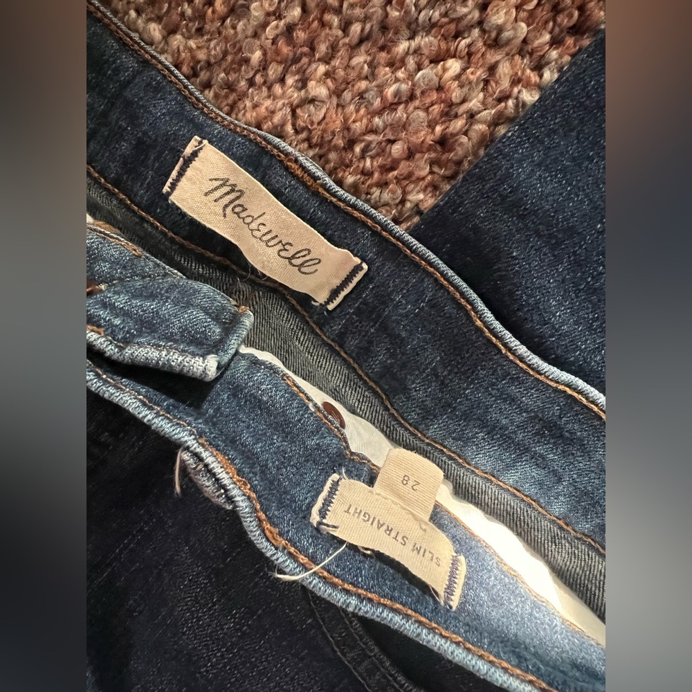 Madewell Slim Straight Women’s 28 6 Stretch Blue Denim Jeans Slim Straight 28x27 - Picture 8 of 15